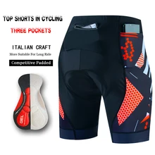 Drei Taschen Atmungs Männer Radfahren Shorts Stoßfest Mountainbike Shorts Sommer Quick Dry MTB Shorts Mit Coolmax Gel Padded