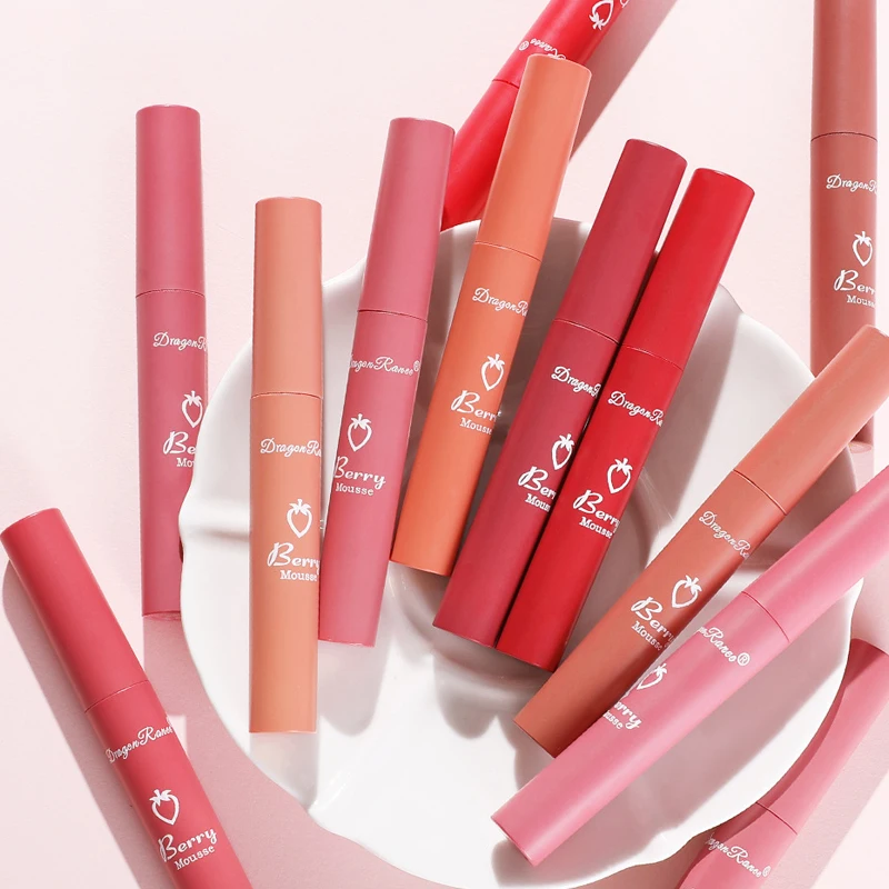 1PC Makeup Matte Nude Liquid Lipstick 12 Colors Waterproof Long Lasting Lip Gloss Sexy Red Pink Velvet Lipsticks Women Cosmetic - купить по