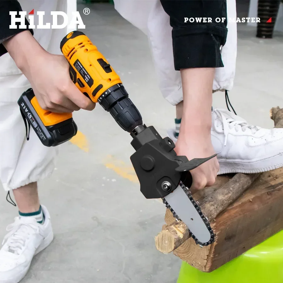 Электрическая цепная пила HILDA простая электрическая дрель для деревообработки
