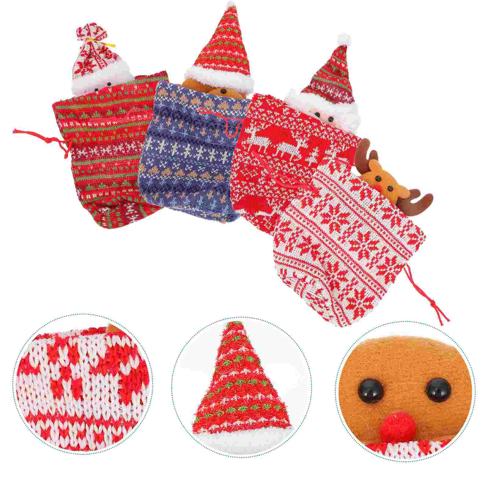 

Christmas Gift Packagingcandy Storage Snack Wrappingoversized Knitting Drawstring Supplies Biscuits Sacks Large Huge