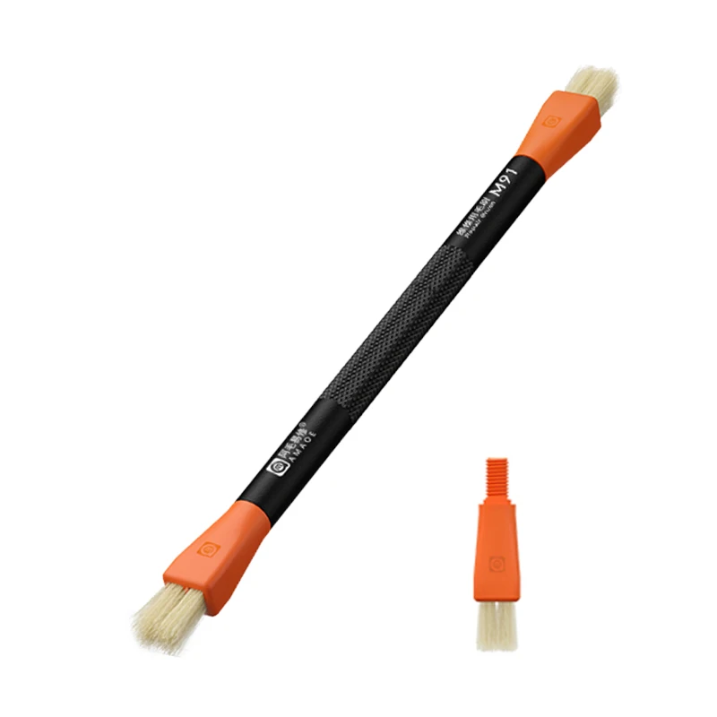 

Чистящая Щетка с двумя головками AMAOE M91 для быстрого ремонта, Сменная головка, инструмент для чистки материнской платы, процессора, микросхемы