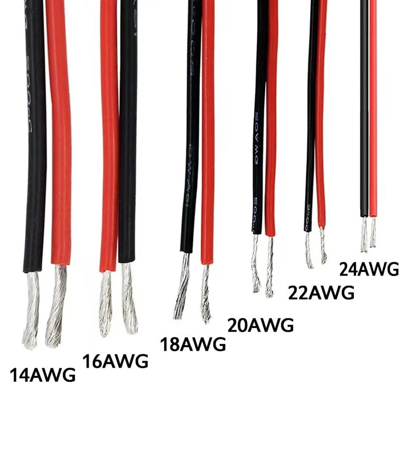

Electrical Wire14 16 18 20AWG Silicone Wire Hook Up Wire Cable Soft and Flexible Tinned Copper Wire High Temperature Resistance
