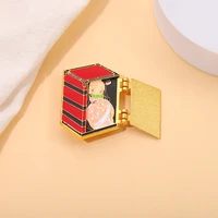 kamado nezuko anime enamel pins demon slayer badge custom brooch flip cover lapel clothes accessories kids gifts for fan friends