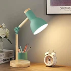 Светодиодная настольная лампа для защиты глаз, складной прикроватный столик, лампа для чтения, Декоративный Деревянный светильник для дома и офиса