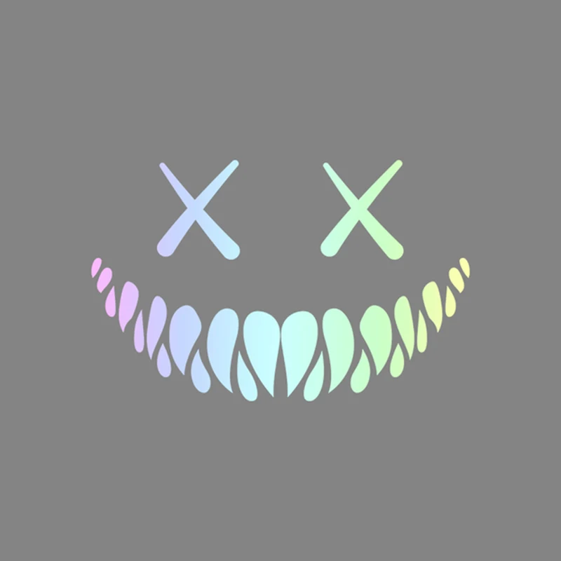 Автомобильная наклейка с демоном и улыбающимся лицом заднее ветровое стекло