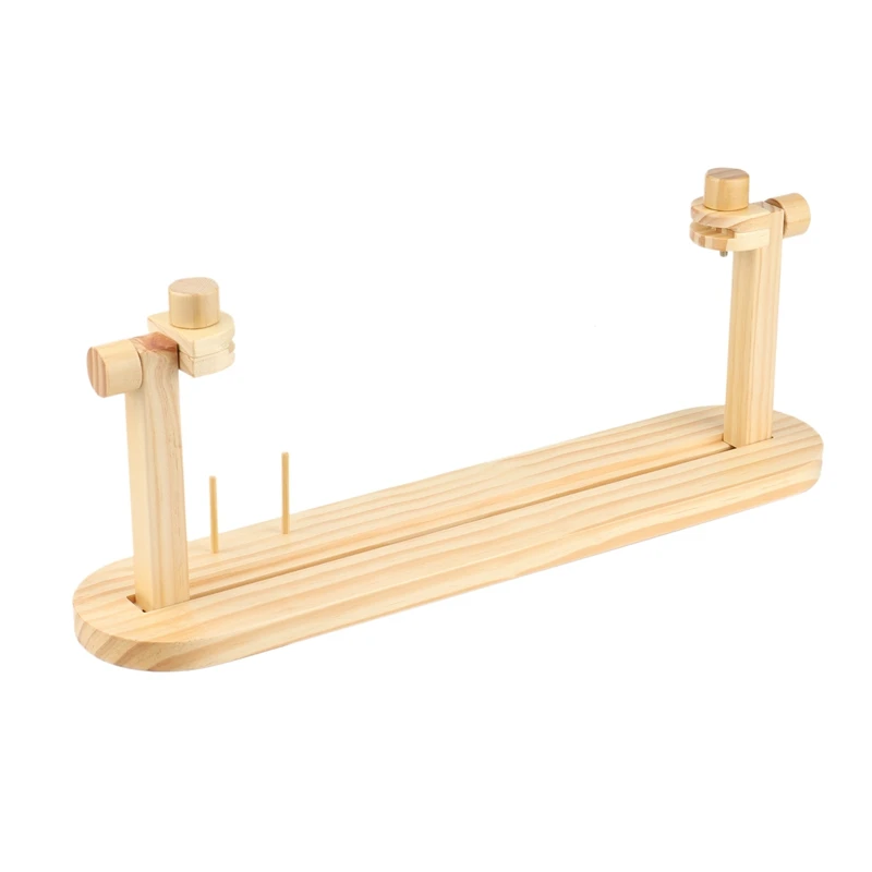 

JEYL Size Adjustable Embroidery Hoop Stand,Wooden Cross Stitch Hoop Stand Holder, Desktop 360 Degrees Rotating Embroidery Kit