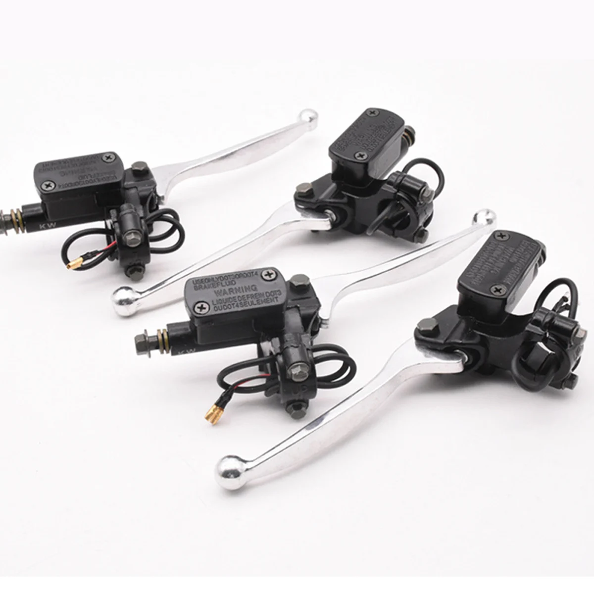 

Hydraulic Brake Motorcycle Brake Pump Buggy Scooter Cylinder Pump Handle Left Right Clutch Lever (NO Rearview Mirror Thread Hole