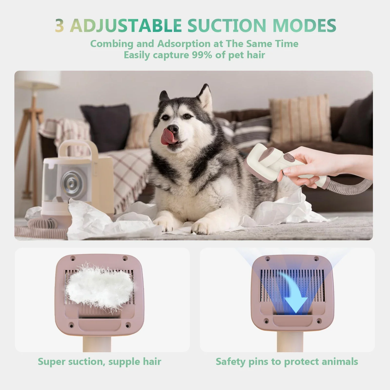 Набор для туалета с животными аспиратором 1 3 L собакой 99% шерсть