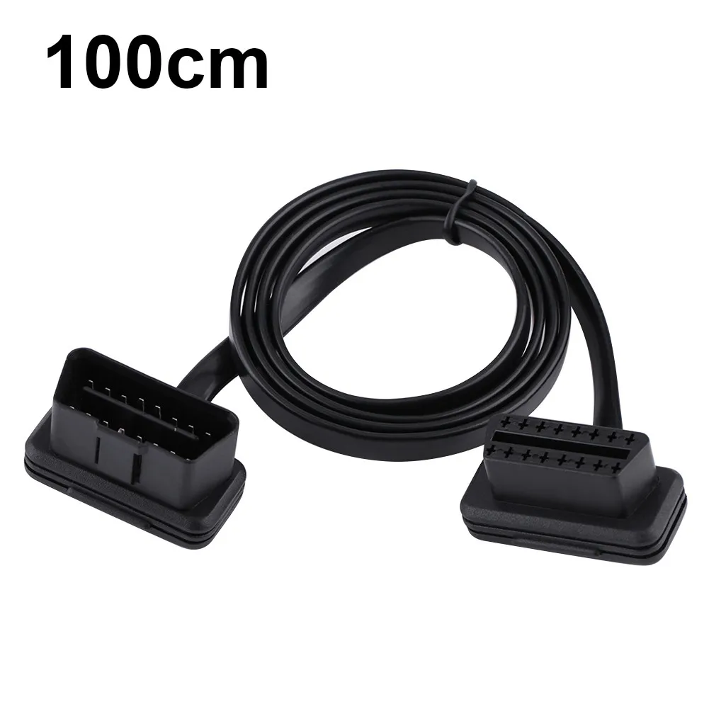 

Car Auto 16 Pin Male to Female OBD2 Extension Cable Diagnostic Adapter 100cm/39inch Length