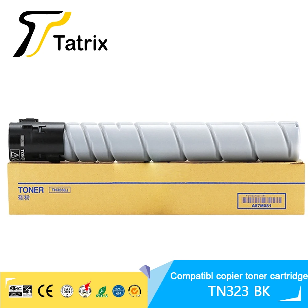 Tatrix Compatível Tn323 Copiadora Toner Cartucho para Compatível Konica Minolta Ad289s Ad369s Bizhub 227 287 367 Impressora