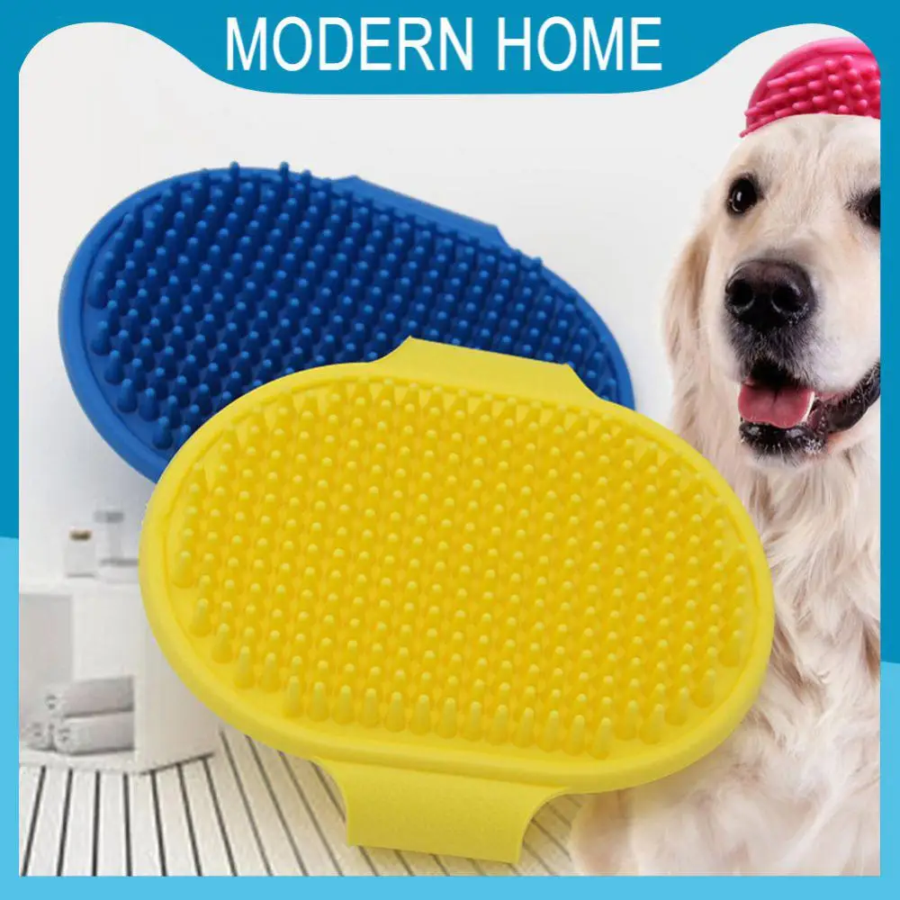 

Combing Hair Cat Shower Glove Brush Neatly Arranged Massage Comb Hair Pet Supplies Comb Hair Tpr Material Bristles Massage Brush