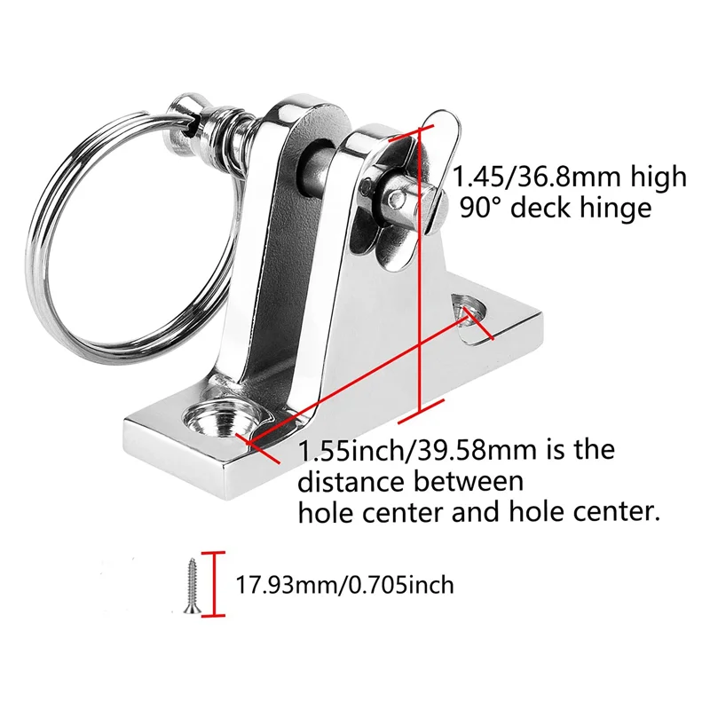 Bimini Верхний шарнир для палубы с быстроразъемным штифтом оборудование крепления