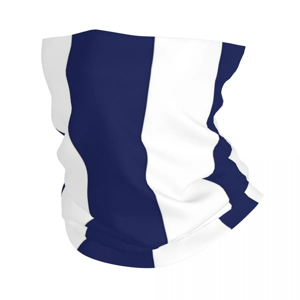 

Navy Blue And White Stripes, Vertical Awning Stripes Bandana Neck Cover Printed Mask Scarf Headband Outdoor Sports For Men Women