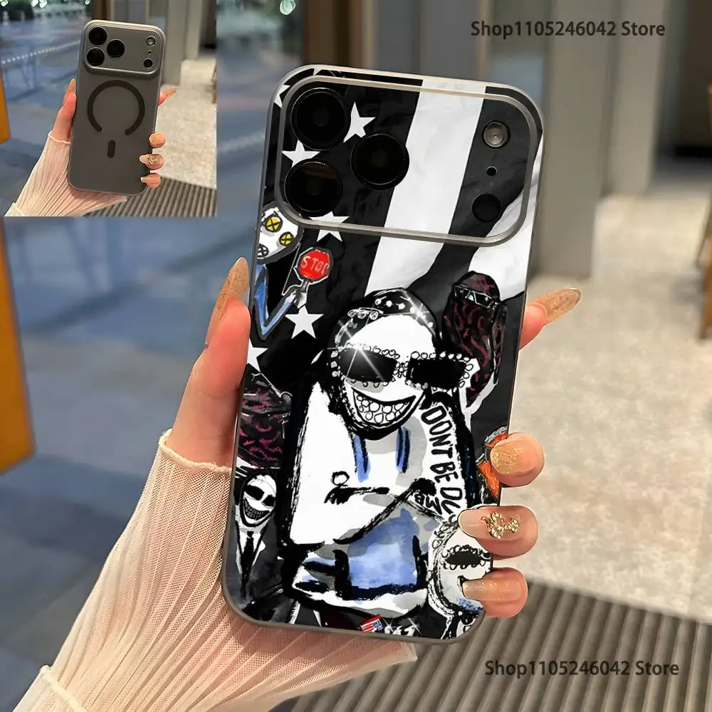 Рэпер A-Asap R-Rocky Don't Be Dumb iPhone 17,16,15,14,13,12,Pro,Max,Plus Магнитный чехол для беспроводной зарядки, прозрачный серый. (art.: 3920dd308409e) - 3920dd308409e
