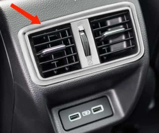 

ABS Matte Rear Outlet Air Vent Frame Decor Cover Trim For 2022-2023 Honda Civic 1pcs