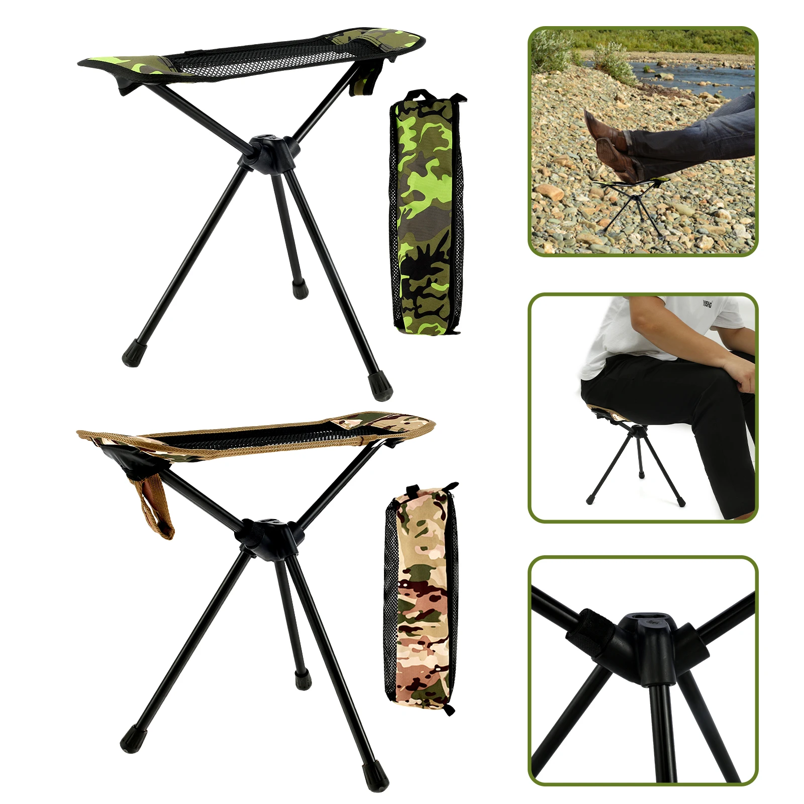 

Portable Foldable Camping Chair Moon Chair Camping Footrest Breathable Footrest Chair for Swing Beach Fishing Outdoor Furniture