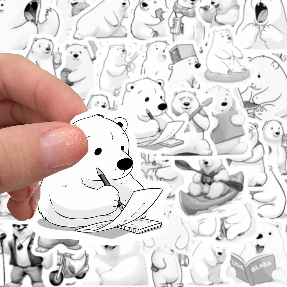 

10/30/50PCS Cute Polar Bear Animal Cartoon Stickers Decals Decoration Suitcase Scrapbooking Phone Laptop Stationery Kid Sticker