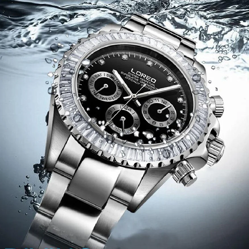

Часы LOREO Мужские механические, автоматические, ограниченный выпуск, черные