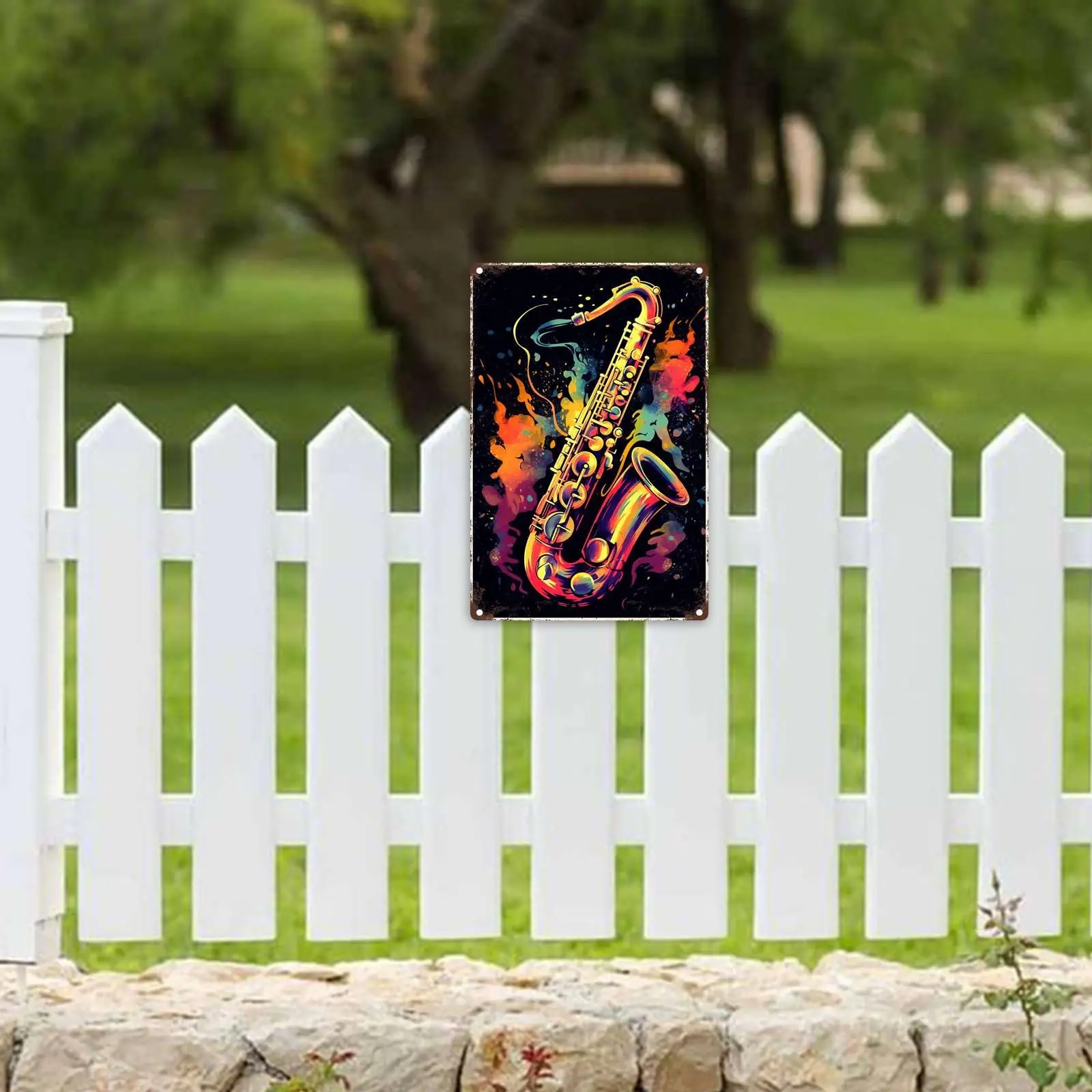 FLFGIDD алюминиевое настенное художественное украшение акварель музыка настенная