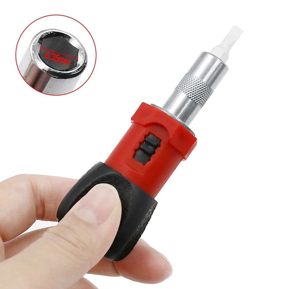 

Key Ratchet Screwdriver Wrench Handle Ratchet Socket Screw Driver 6.35mm reverse forward screwdrivers Home Woodworking Hand Tool