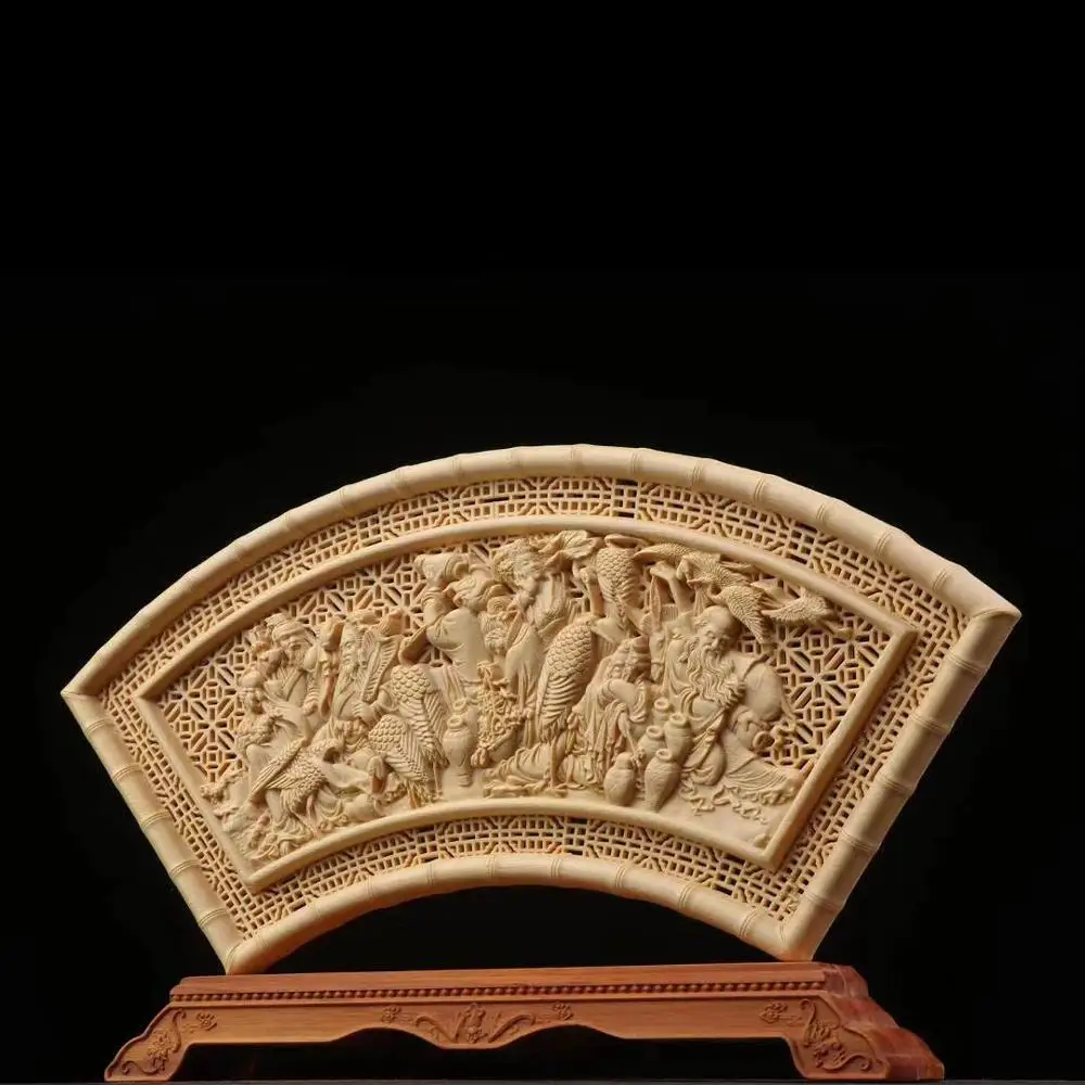 

Настольное украшение в форме кипариса, деревянная статуя фэн-шуй, 29 см, скульптура Орла, восемь богов, Декор для дома