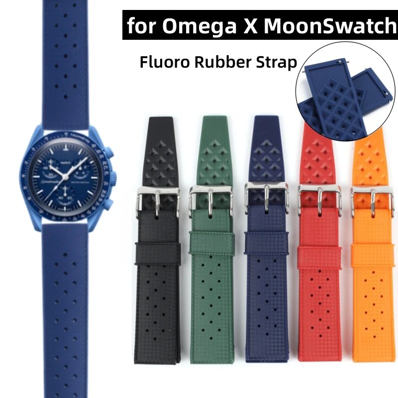 

Ремешок силиконовый для часов Omega Swatch Moonswatch, резиновый водонепроницаемый браслет для дайвинга Seiko, 20 мм, 22 мм