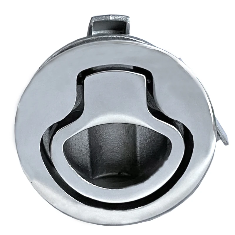 

Marine zinc alloy door lock key lock, floor pull ring lock body, floor lock, ship RV household hardware accessories