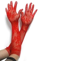 chic lace gloves floral wedding accessories elbow length lace gloves sexy gloves bridal gloves