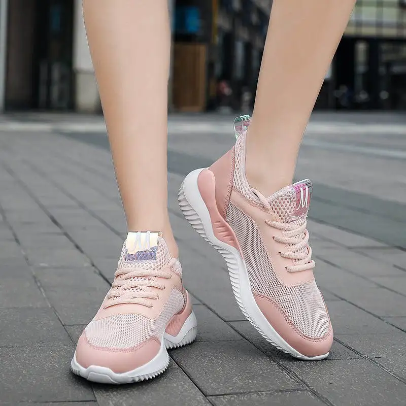 

Fittnes Women's Summer Sneakers Dad Sneakers Sport Woman Luxe Black Running Shoes Rubber Women's Summer Sports Shoes Net Tennis