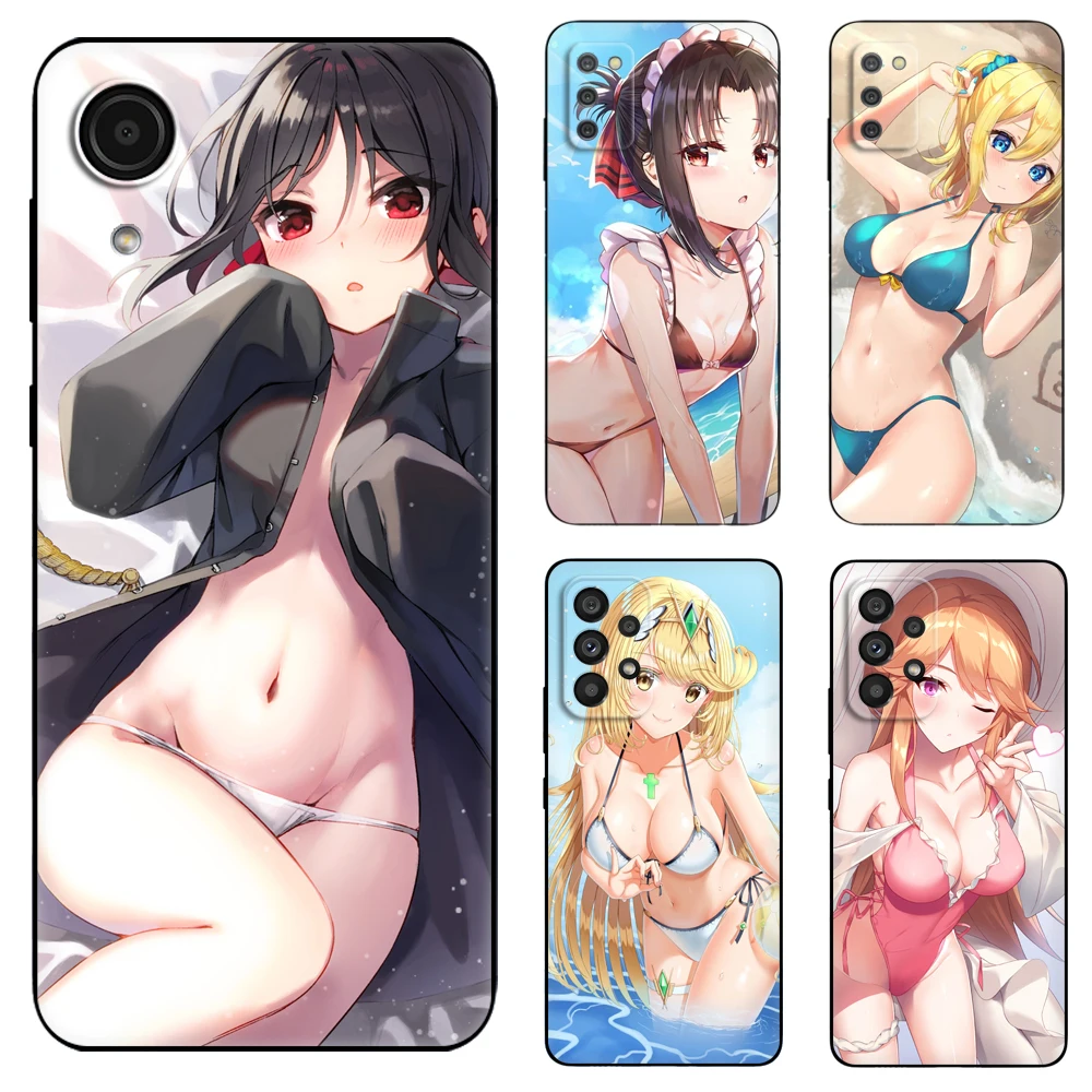 Черный чехол из ТПУ Летняя Сексуальная аниме девушка для Samsung Galaxy A03 SM-A035 Core A03S A13 A23