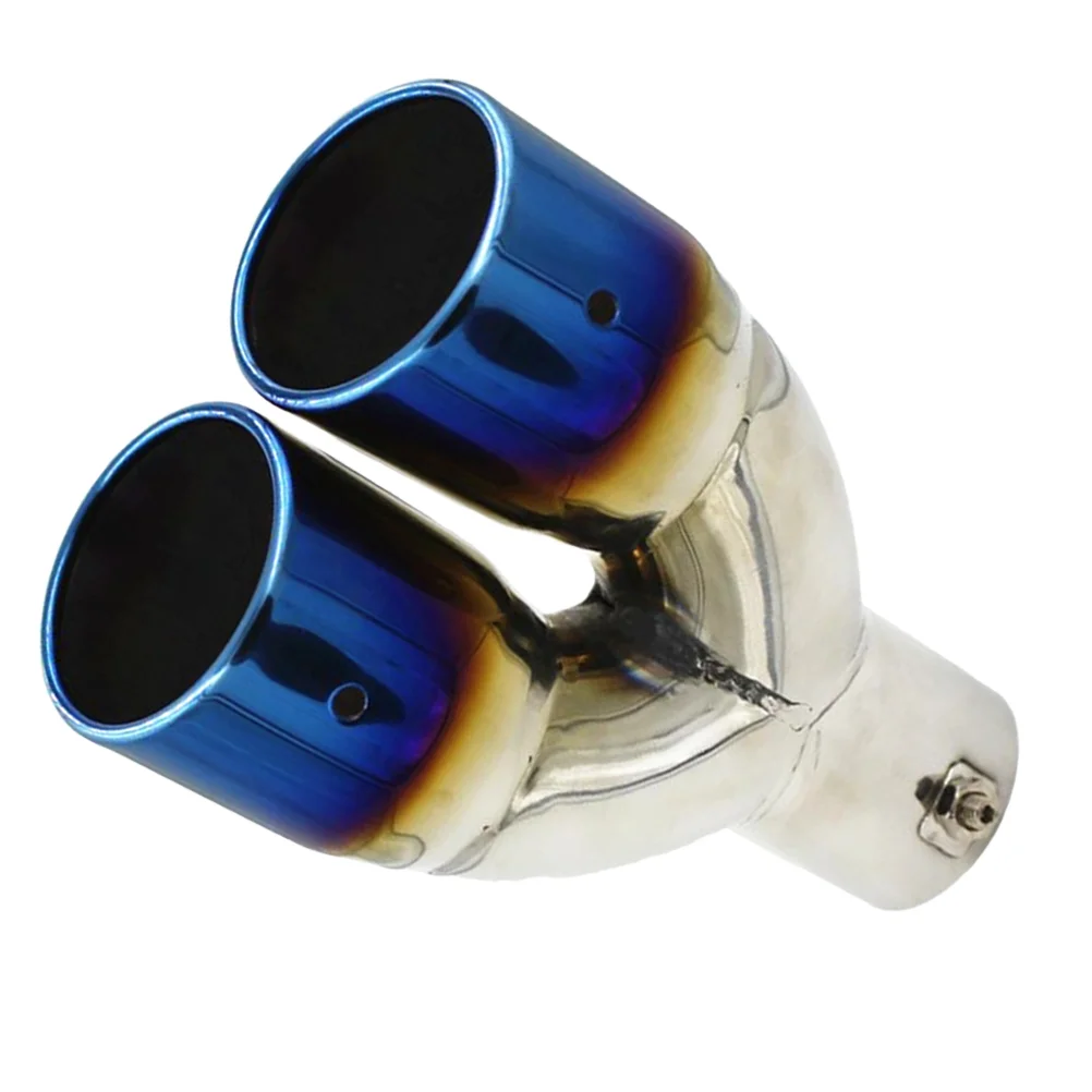 

Automobile Decoration Use Tail Throat Modified Exhaust Pipe 1 to 2 Straight Dual Tail Pipe