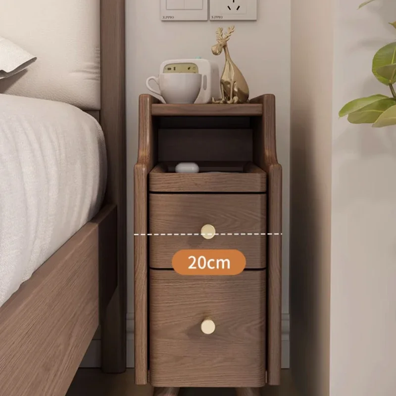 Узкий современный прикроватный столик для макияжа с выдвижными ящиками хранения