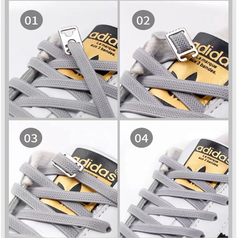 1Pair Elastic Shoelaces No Tie Shoelaces Children Adult Quick Lazy Laces Flats Rubber Sneakers Running Shoelace 24 Colors