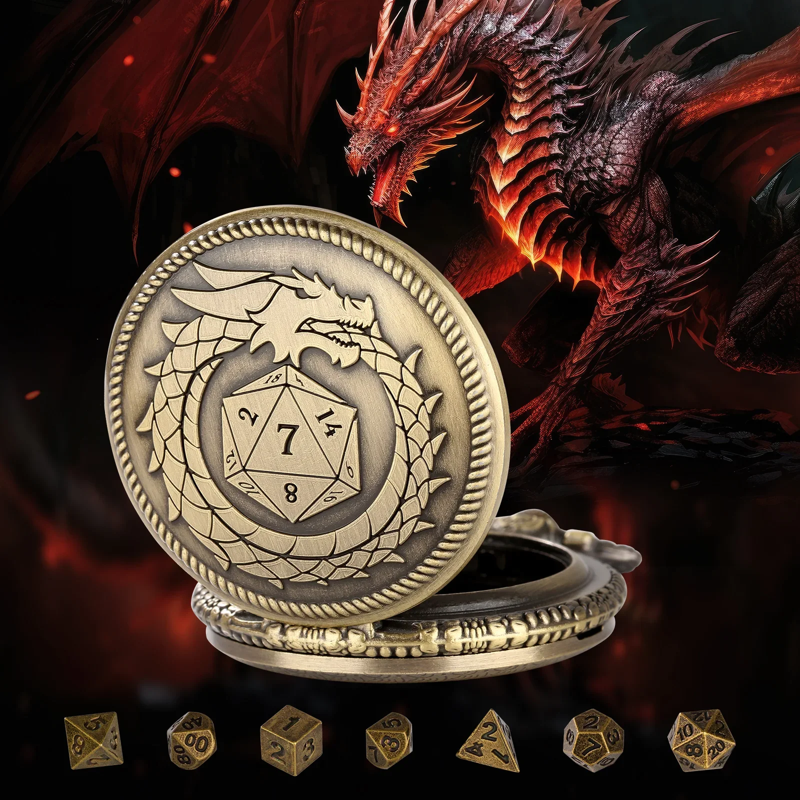 Футляр для карманных часов Dragon с 7 шт