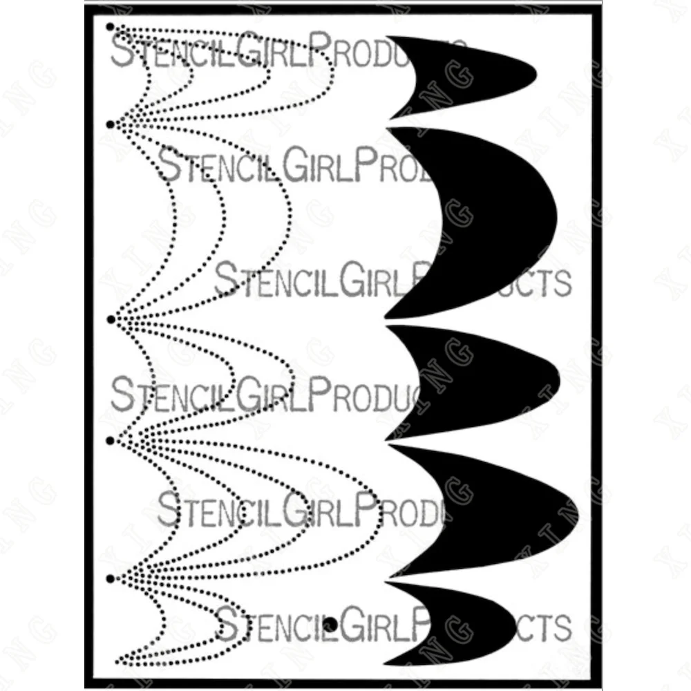 

Bead Swag Stencil for Diy Scrapbooking Diary Photo Album Craft Paper Card Making Embossing Template Decorations New Arrival