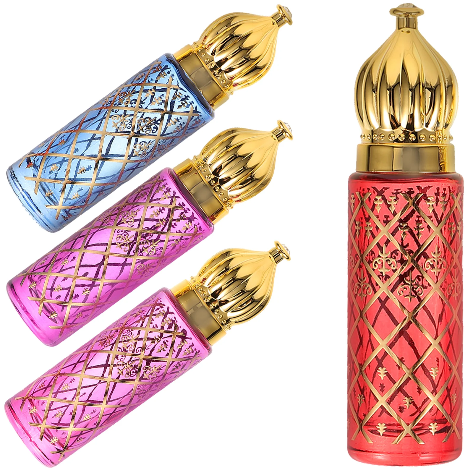 

4pcs Perfume Bottles Small Essential Oil Bottles Empty Liquid Bottle Decorative Perfume Bottle 6ml