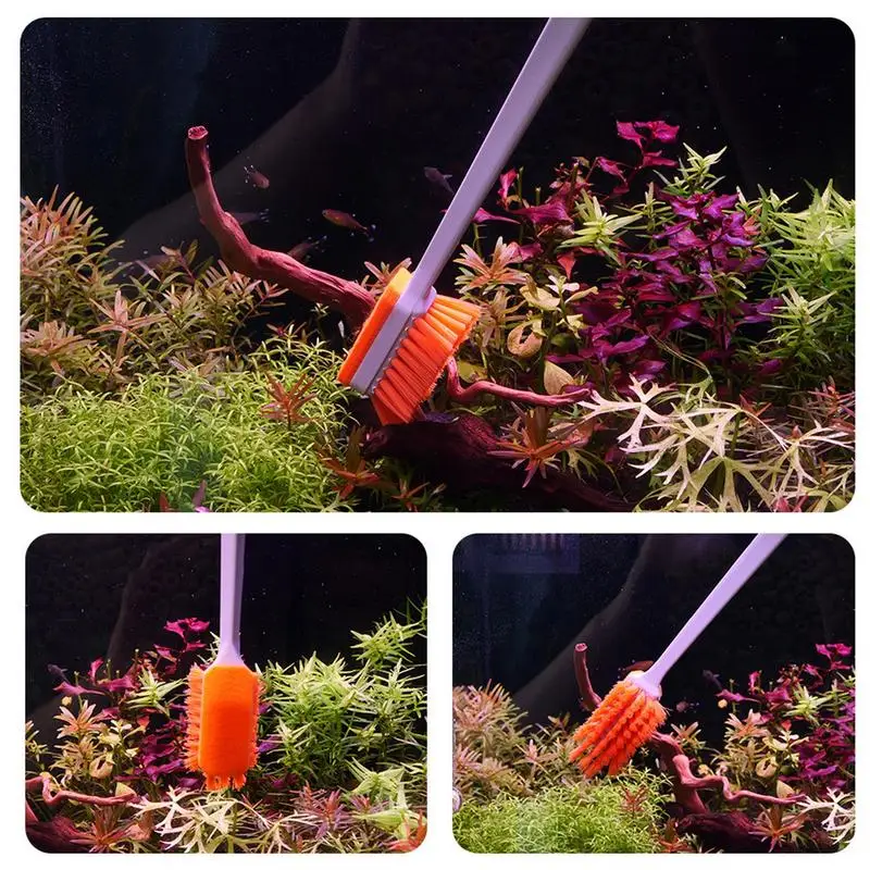 Щетка для аквариума двусторонняя щетка чистки водорослей в аквариуме