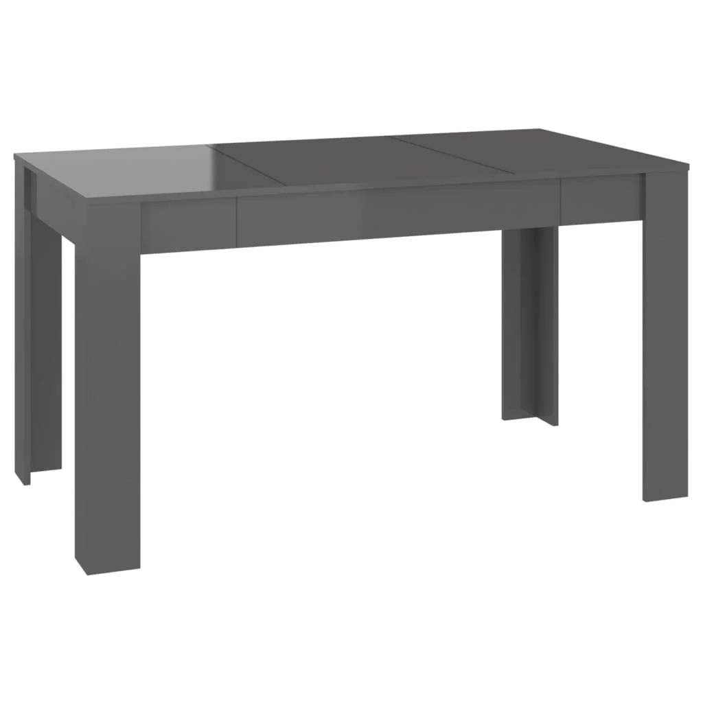 

Glossy gray dining room Table 140x74,5x76 cm chintered