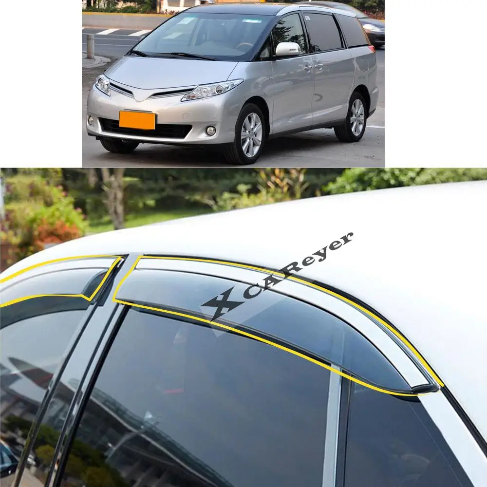 

For Toyota Previa Estima Tarago 2006 2007 2008 2009 2010 Car Body Sticker Plastic Window Glass Wind Visor Rain/Sun Guard Vent