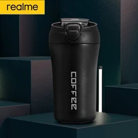 realme stainless steel coffee mug leak proof thermos travel thermal vacuum flask insulated cup milk tea water bottle