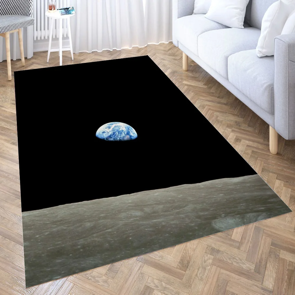 

Earth from Moon Carpet for Living Room Rug Children Bed Room Floor Carpets Window Bedside Home Decor Rugs Mat