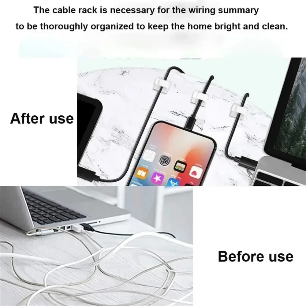 50 шт. самоклеящиеся зажимы для кабелей