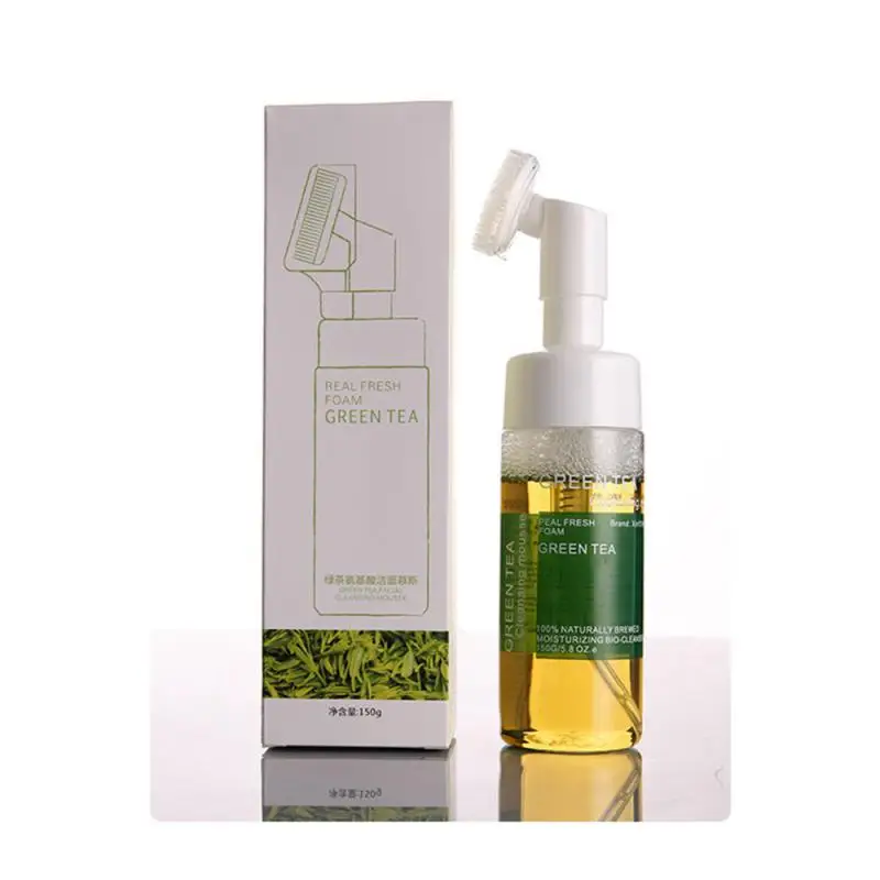 

Can Remove Light Makeup Green Tea Facial Cleanser Dense Foam Skin Care Products Mild Cleasing Milk Green Tea Plant Extract Clear