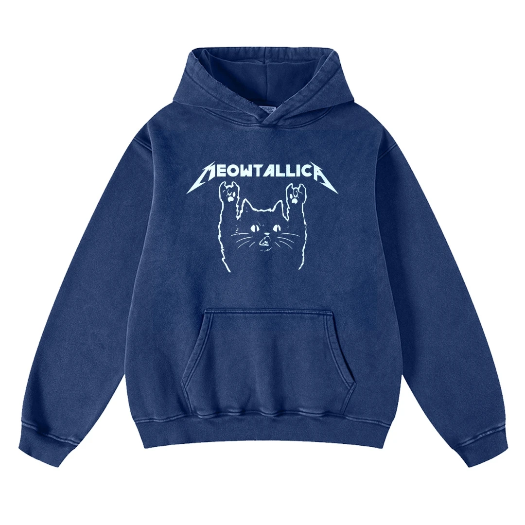 Свитшот с мультяшным принтом из хлопка свитер капюшоном рисунком котенка