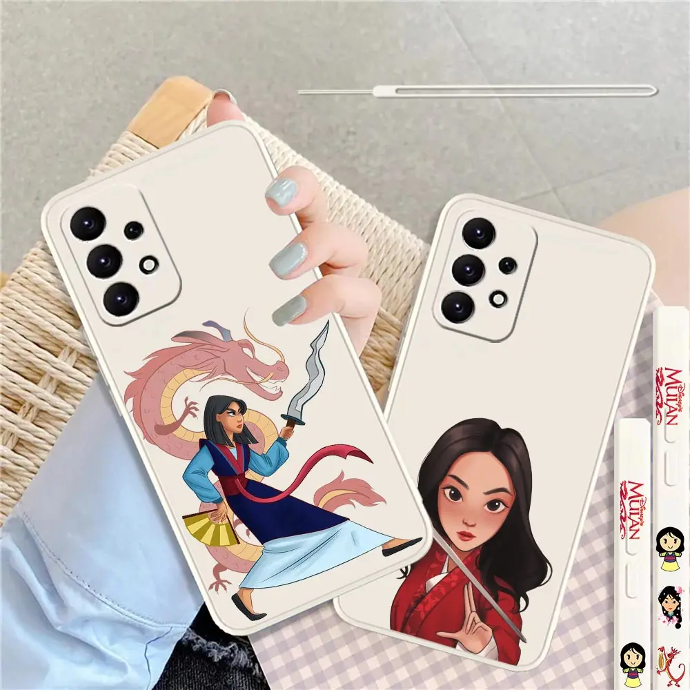 

Cartoon Mulan Cute Girl Cover For Samsung A91 A81 A73 A72 A71 A53 A52 A51 A42 A33 A32 A31 A23 A22 A21S A14 A13 A12 Liquid Case