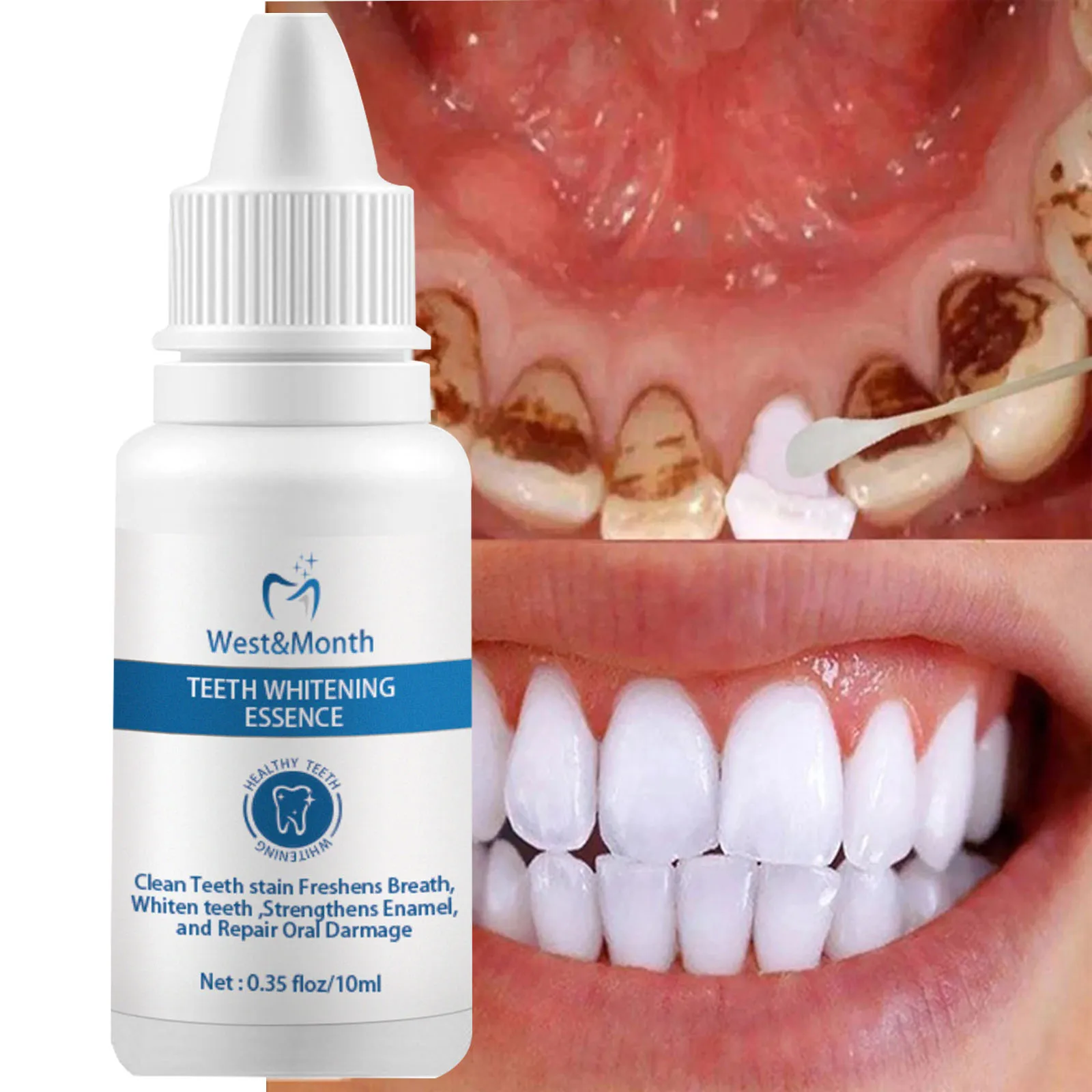 Teeth Whitening Essence Remove Plaque Stains Oral Hygiene Cleansing Fresh Breath Whiten Tooth Serum Dental Bleaching Care Tools