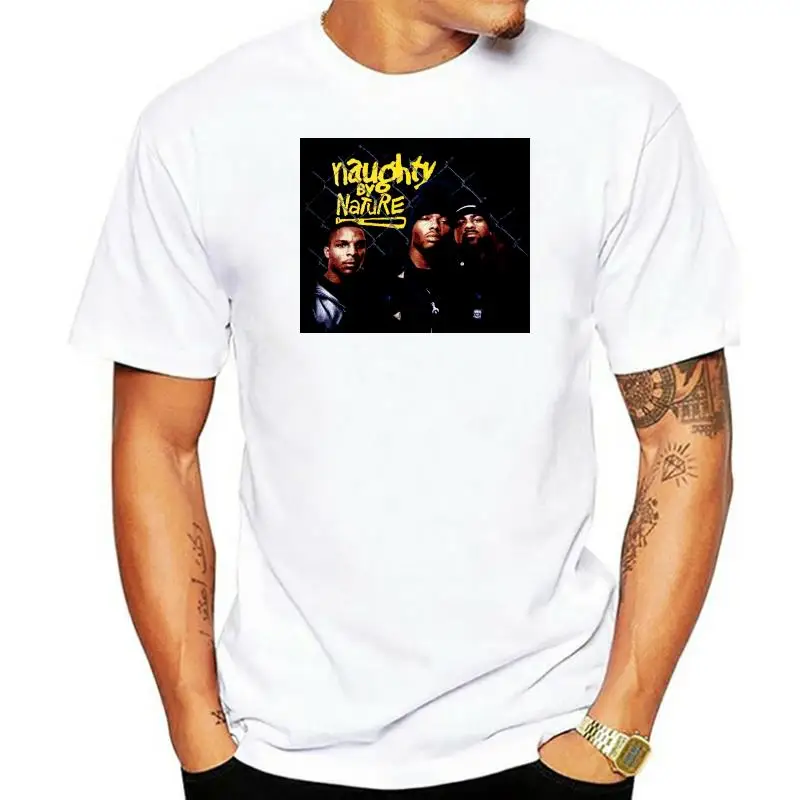 New NAUGHTY BY NATURE vintage 90 Design Reprint Rap Hiphop T-shirt tee