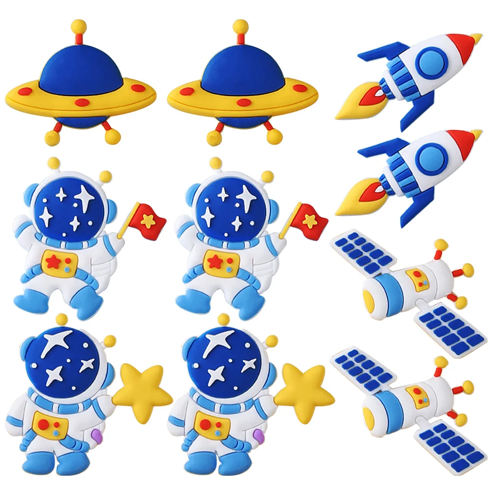 

Cake Space Toppers Astronaut Cupcake Decor Birthday Outer Theme Spaceman Decoration Ornament Adornment Creative Kids Model