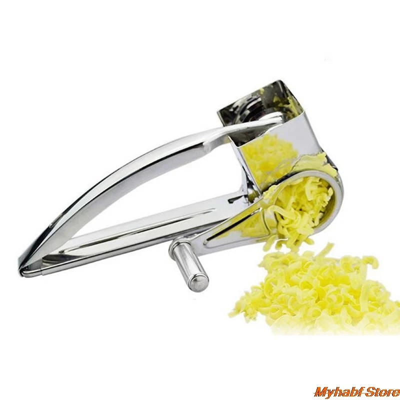 

Rotary Cheese Grater Stainless Steel Cheese Slicer Shredder Butter Cutter Hand-crank Rotary Ginger Vegetable Slicer Kitchen Tool