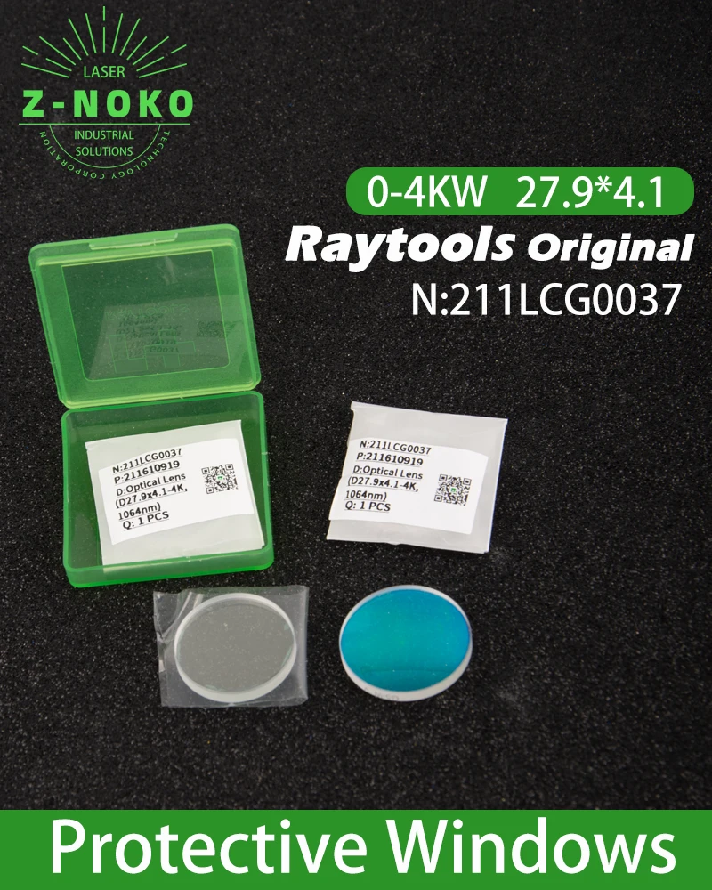 Оригинальная оптическая линза ZNK 27,9*4,1 1064 нм 211LCG0037 Raytools 211LCG0020 Кварцевый плавленый кремнезем 24,9*1,5 QBH волоконные лазерные окна